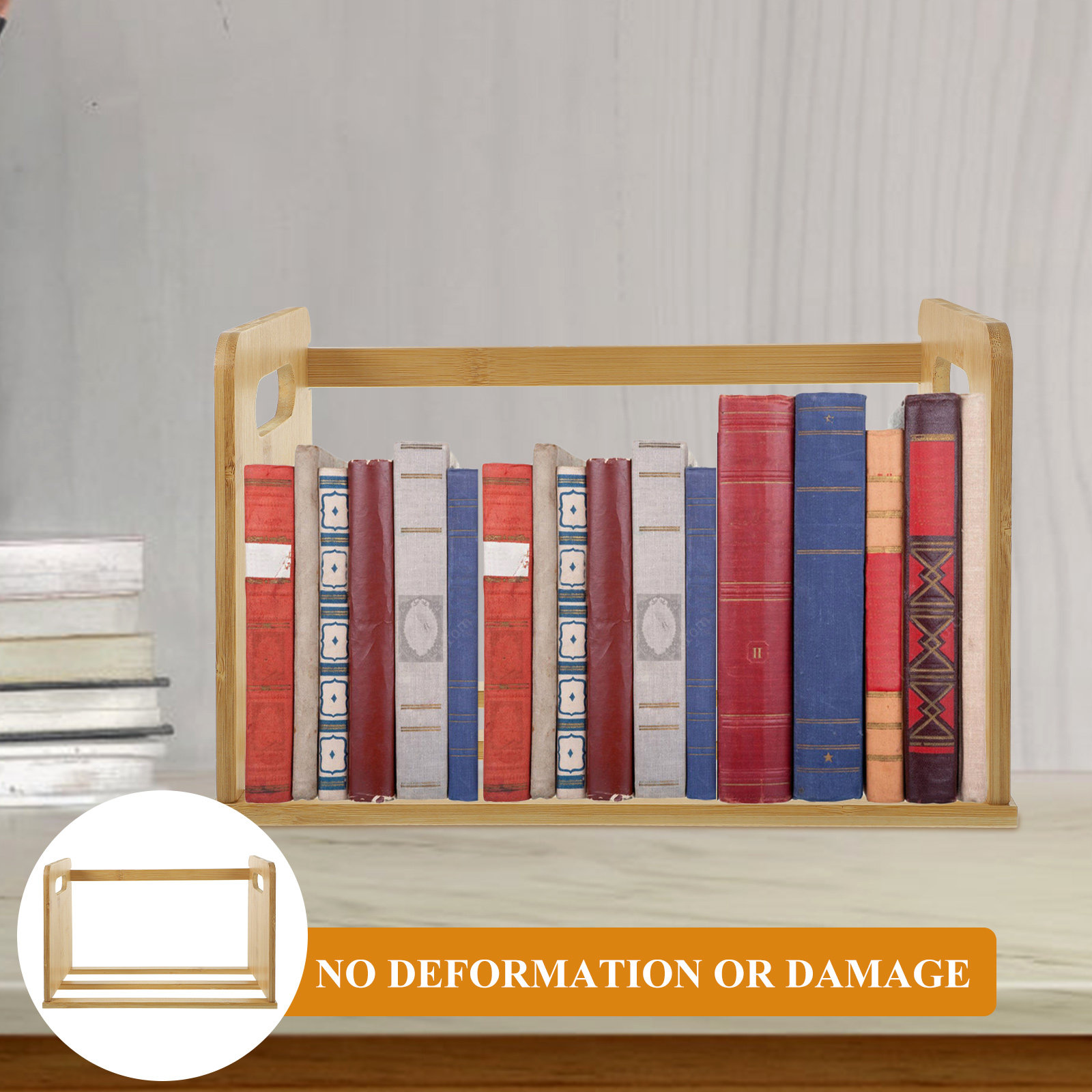 Magazines - Wooden Desktop Bookshelf Vinyl Record Storage