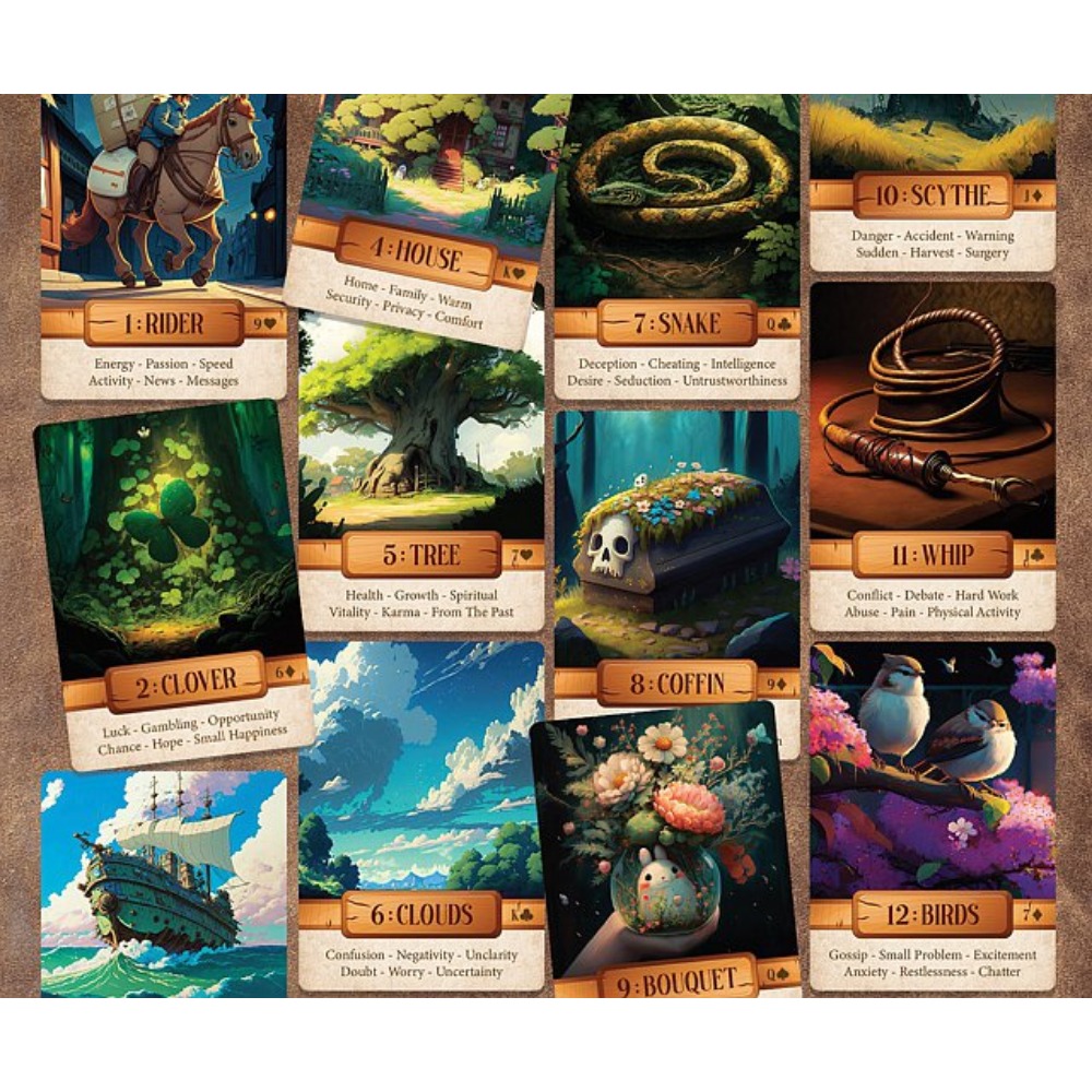Tarot Deck With Guidebook - 10.4*7.3cm Le Claire Lenormand A Unique