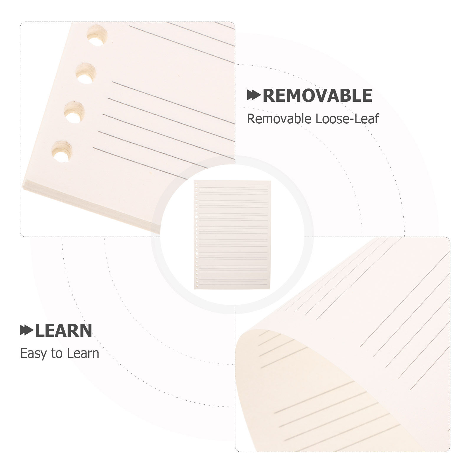 3Pcs Compact Detachable Staff  - đánh giá và giá Blank Sheet Music Notebook
