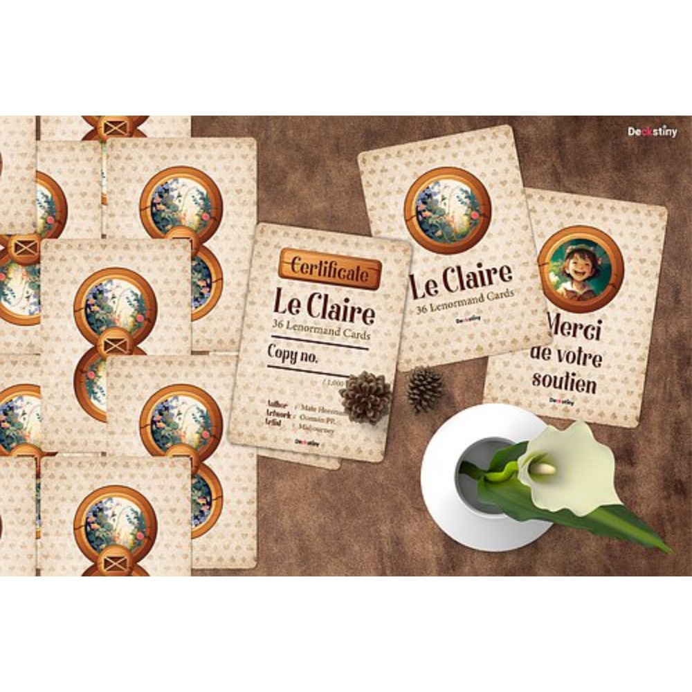 10.4*7.3cm Le Claire Lenormand - đánh giá và giá Tarot Deck With Guidebook
