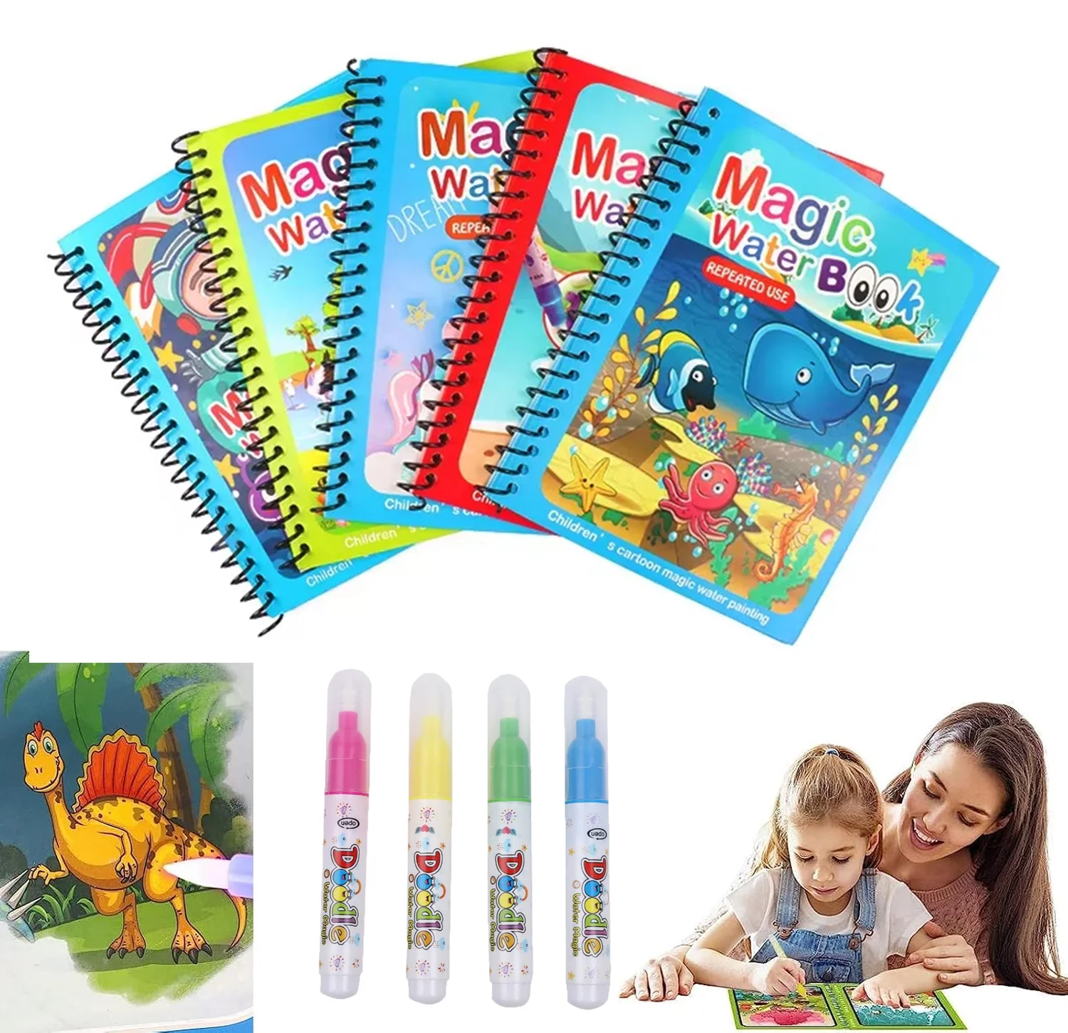 1PC Children Watercolor Painti - đánh giá và giá Reusable Water Magic Coloring Book