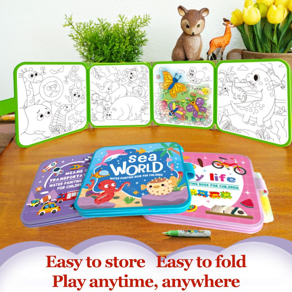 Magic Water Drawing Book DIY D - đánh giá và giá Reusable Water Magic Coloring Book