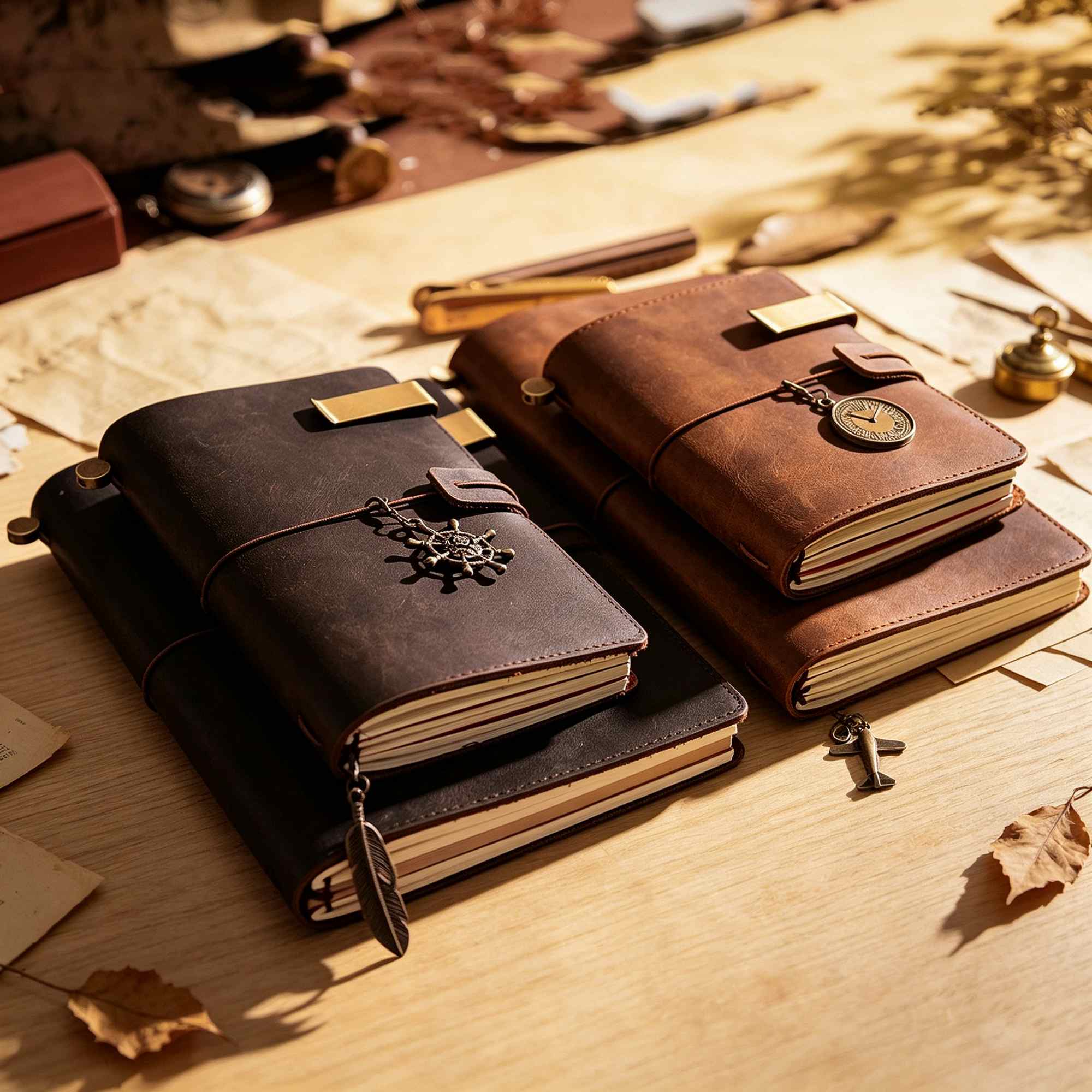 Crazy Horse Leather Travel Jou - đánh giá và giá Vintage Leather Journal Notebook