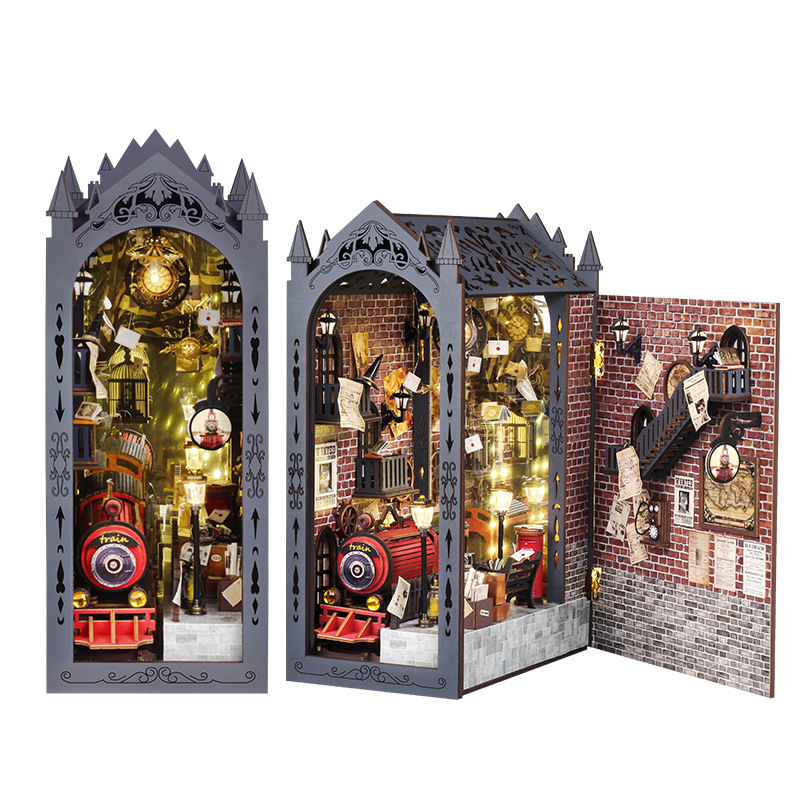 DIY Wooden Magic Christams Boo - đánh giá và giá Diy Wooden Book Nook Kit Shelf Insert