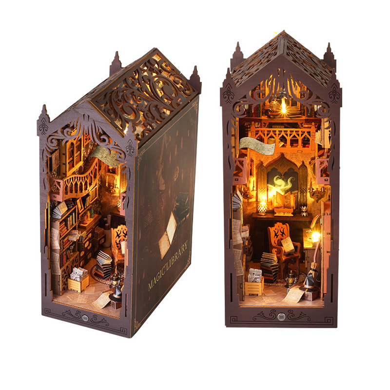 DIY Wooden Magic Christams Boo - đánh giá và giá Diy Wooden Book Nook Kit Shelf Insert